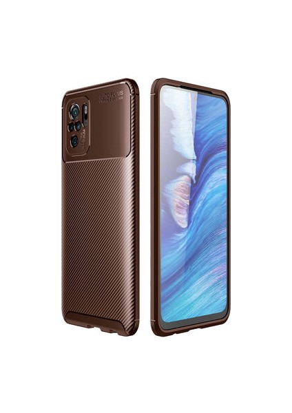 Redmi Note 10 Kılıf Karbon Desenli Şık Tamia Premium Silikon Kapak