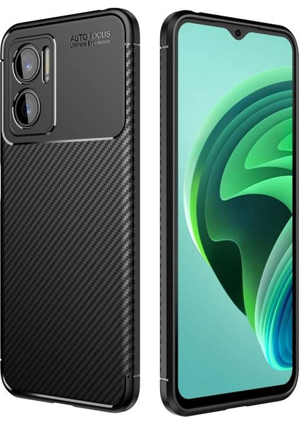 Redmi Note 11E Kılıf Karbon Desenli Şık Tamia Premium Silikon Kapak