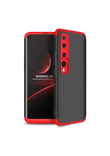 Xiaomi Mi 10 Kılıf 3 Parçalı Şık Patch Sert Silikon Kapak