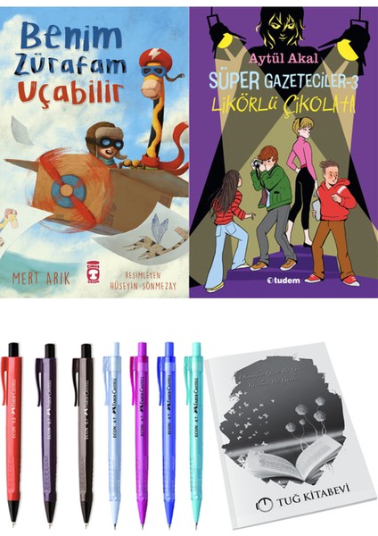 Süper Gazeteciler 3 Likörlü Çikolata ve Benim Zürafam Uçabilir 2li Set