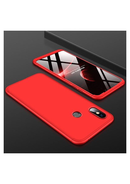Xiaomi Mi Max 3 Kılıf 3 Parçalı Şık Patch Sert Silikon Kapak