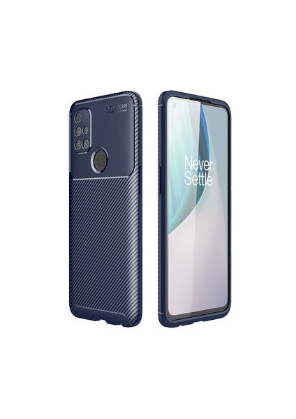 One Plus Nord N10 5g Kılıf Karbon Desenli Şık Tamia Premium Silikon Kapak