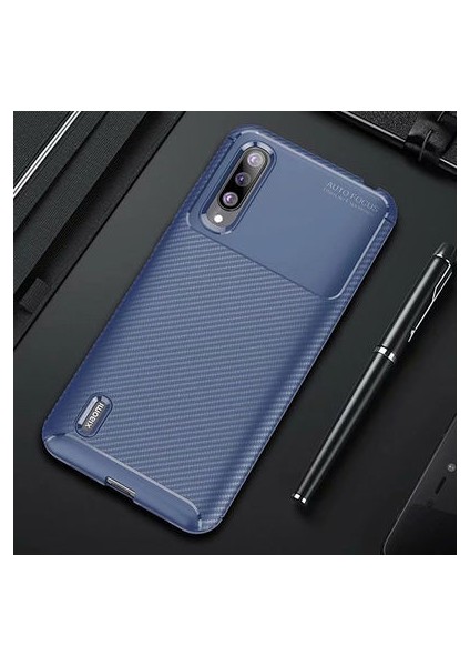 Xiaomi Mi 9 Lite Kılıf Karbon Desenli Şık Tamia Premium Silikon Kapak