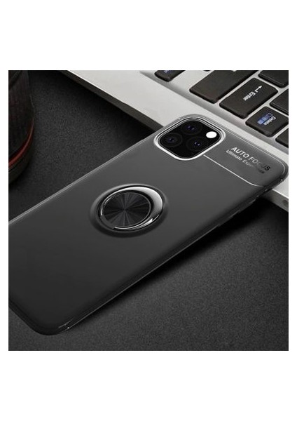 iPhone 11 Pro Kılıf Yüzüklü Sağlam Esnek Ringo Silikon Kapak