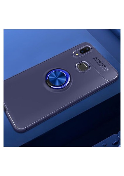 Huawei P Smart 2019 Kılıf Yüzüklü Sağlam Esnek Ringo Silikon Kapak