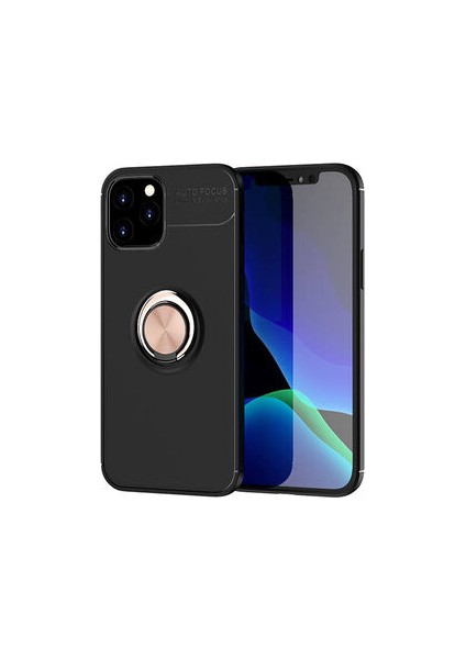 iPhone 12 Pro Max Kılıf Yüzüklü Sağlam Esnek Ringo Silikon Kapak