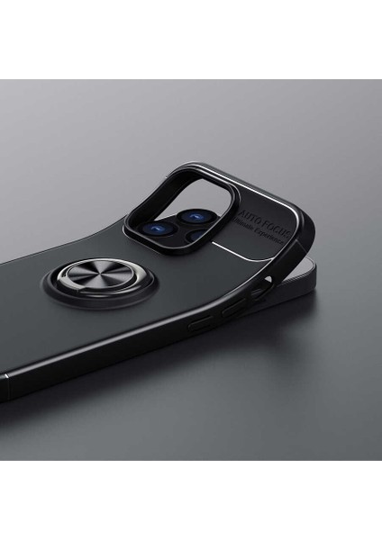 iPhone 12 Pro Max Kılıf Yüzüklü Sağlam Esnek Ringo Silikon Kapak