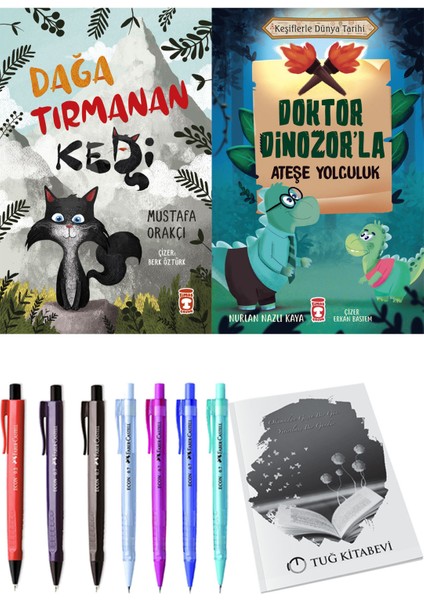 Doktor Dinozor'la Ateşe Yolculuk ve Dağa Tırmanan Kedi 2li Set