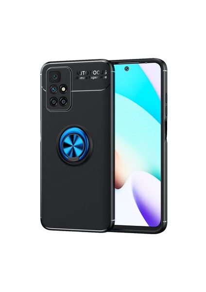 Redmi 10 Kılıf Yüzüklü Sağlam Esnek Ringo Silikon Kapak