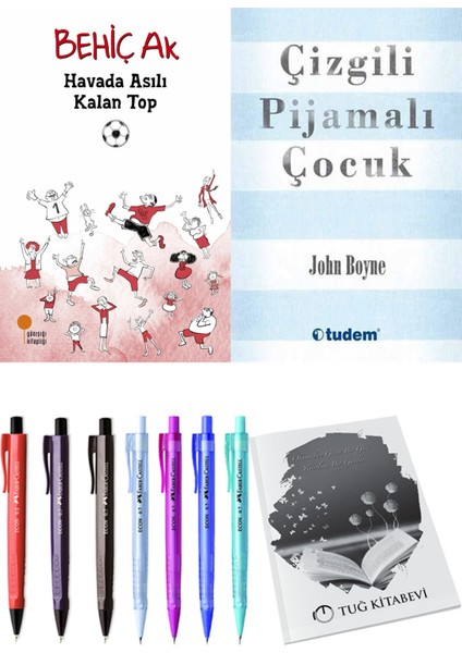 Çizgili Pijamalı Çocuk ve Havada Asılı Kalan Top 2li Set