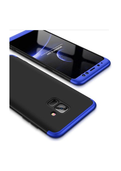 Samsung Galaxy A8 Plus 2018 Kılıf 3 Parçalı Şık Patch Sert Silikon Kapak