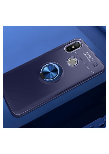Xiaomi Mi 8 Kılıf Yüzüklü Sağlam Esnek Ringo Silikon Kapak