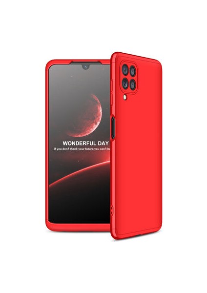 Samsung Galaxy M32 Kılıf 3 Parçalı Şık Patch Sert Silikon Kapak