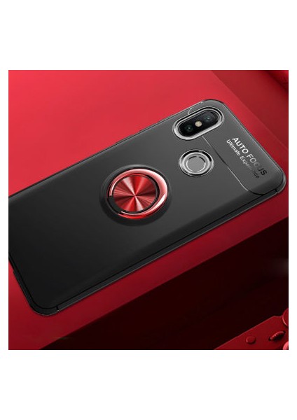 Xiaomi Mi 8 Kılıf Yüzüklü Sağlam Esnek Ringo Silikon Kapak