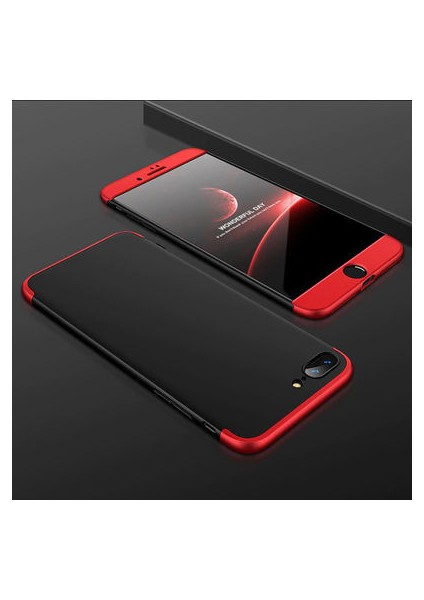 iPhone 8 Plus Kılıf 3 Parçalı Şık Patch Sert Silikon Kapak