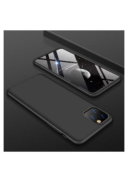 iPhone 11 Pro Max Kılıf 3 Parçalı Şık Patch Sert Silikon Kapak