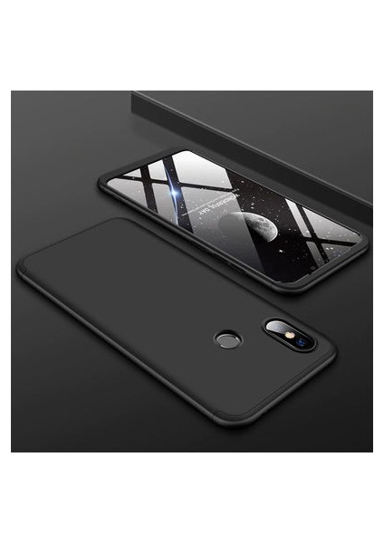 Xiaomi Mi Max 3 Kılıf 3 Parçalı Şık Patch Sert Silikon Kapak