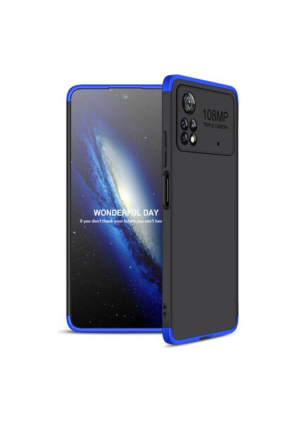 Poco X4 Pro 5g Kılıf 3 Parçalı Şık Patch Sert Silikon Kapak