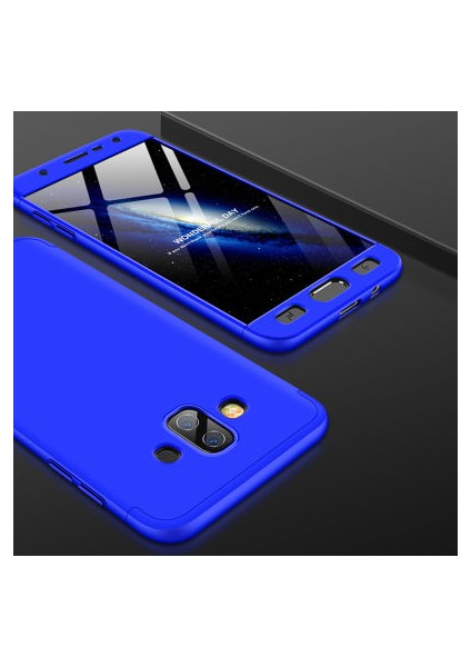 Samsung Galaxy J7 Duo Kılıf 3 Parçalı Şık Patch Sert Silikon Kapak
