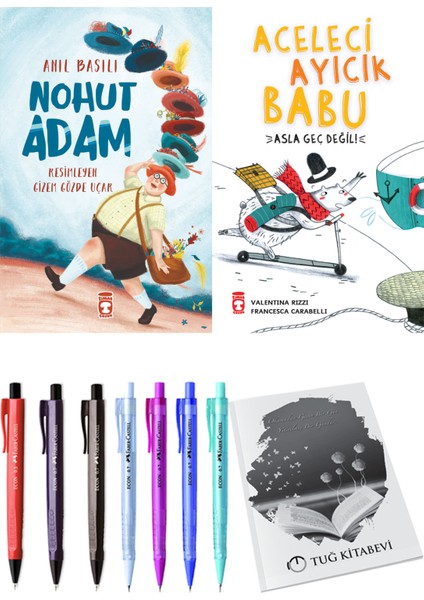 Aceleci Ayıcık Babu Asla Geç Değil ve Nohut Adam 2li Set