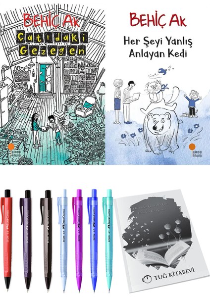 Her Şeyi Yanlış Anlayan Kedi ve Çatıdaki Gezegen 2li Set
