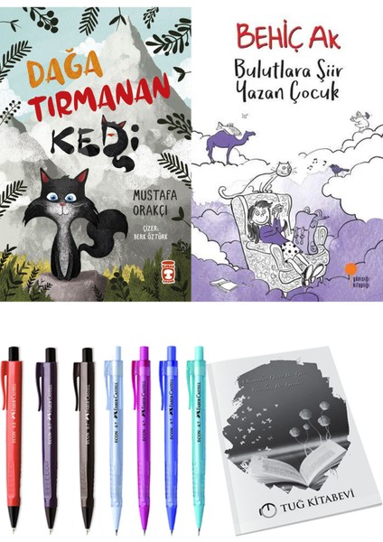 Bulutlara Şiir Yazan Çocuk ve Dağa Tırmanan Kedi 2li Set