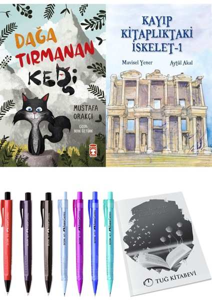 Kayıp Kitaplıktaki Iskelet 1 ve Dağa Tırmanan Kedi 2li Set