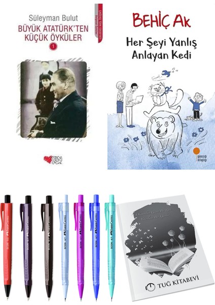 Her Şeyi Yanlış Anlayan Kedi ve Büyük Atatürk'ten Küçük Öyküler 1 2li Set