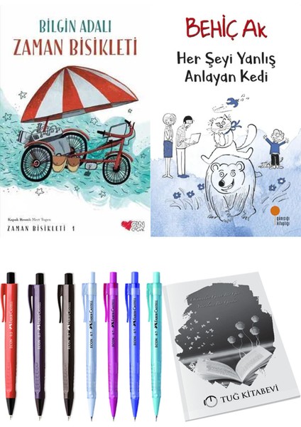 Her Şeyi Yanlış Anlayan Kedi ve Zaman Bisikleti 1 2li Set