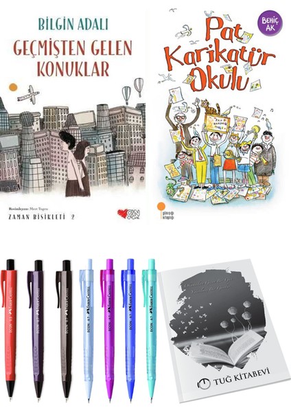 Pat Karikatür Okulu ve Zaman Bisikleti 2 Geçmişten Gelen Konuklar 2li Set