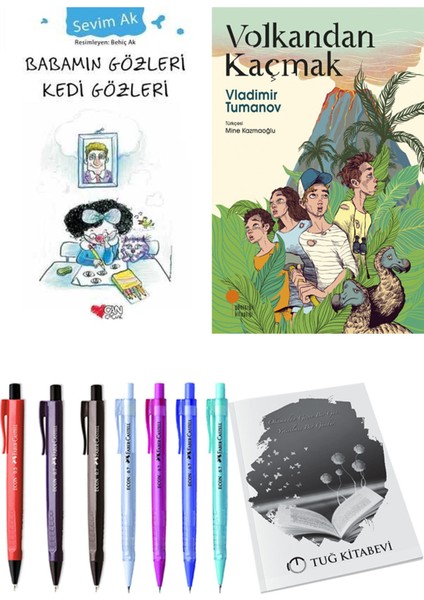 Volkandan Kaçmak ve Babamın Gözleri Kedi Gözleri 2li Set