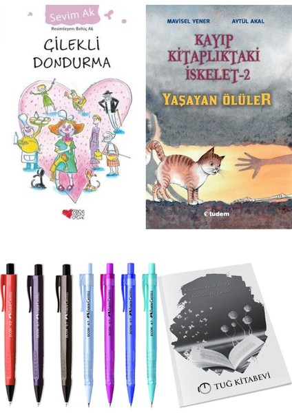 Kayıp Kitaplıktaki Iskelet 2 Yaşayan Ölüler ve Çilekli Dondurma 2li Set