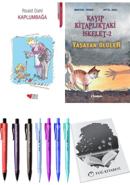 Kayıp Kitaplıktaki Iskelet 2 Yaşayan Ölüler ve Kaplumbağa 2li Set
