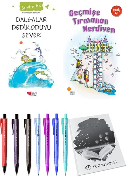 Geçmişe Tırmanan Merdiven ve Dalgalar Dedikoduyu Sever 2li Set