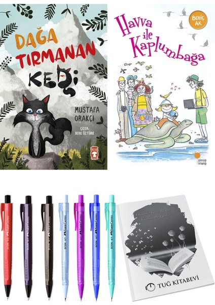 Havva Ile Kaplumbağa ve Dağa Tırmanan Kedi 2li Set