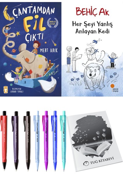 Her Şeyi Yanlış Anlayan Kedi ve Çantamdan Fil Çıktı 2li Set