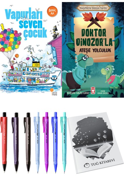 Doktor Dinozor'la Ateşe Yolculuk ve Vapurları Seven Çocuk 2li Set