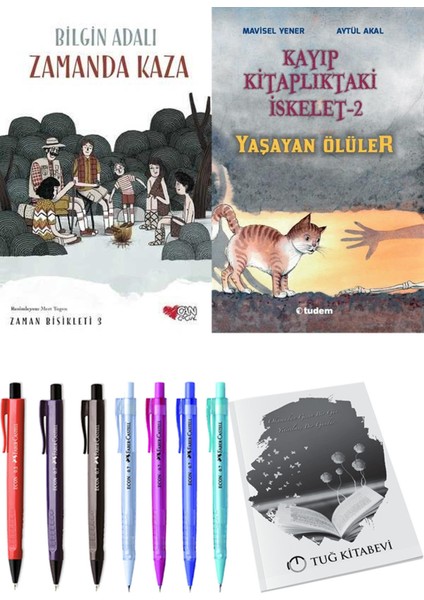 Kayıp Kitaplıktaki Iskelet 2 Yaşayan Ölüler ve Zamanda Bisikleti 3 Zamanda Kaza 2li Set