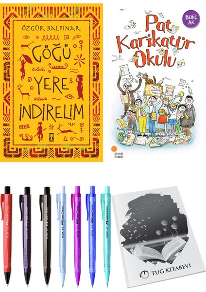Pat Karikatür Okulu ve Göğü Yere Indirelim 2li Set
