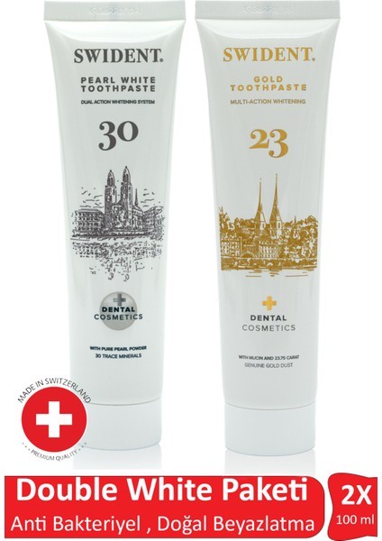 2x Double White Paketi Çok Al Az Öde Toothpaste