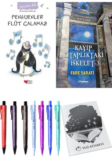 Kayıp Kitaplıktaki Iskelet 3 Fare Sarayı ve Penguenler Flüt Çalamaz 2li Set