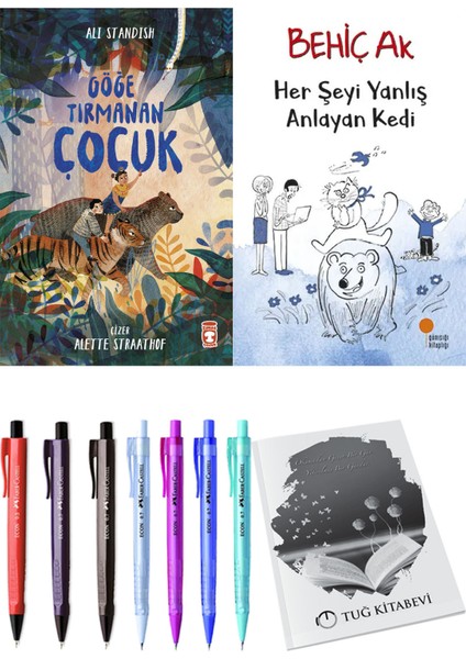 Her Şeyi Yanlış Anlayan Kedi ve Göğe Tırmanan Çocuk 2li Set