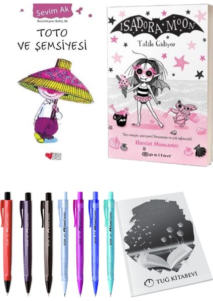 Isadora Moon 11 Tatile Gidiyor ve Toto ve Şemsiyesi 2li Set