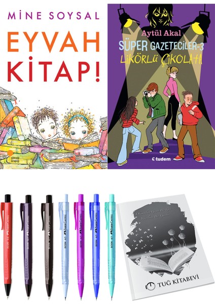 Süper Gazeteciler 3 Likörlü Çikolata ve Eyvah Kitap! 2li Set