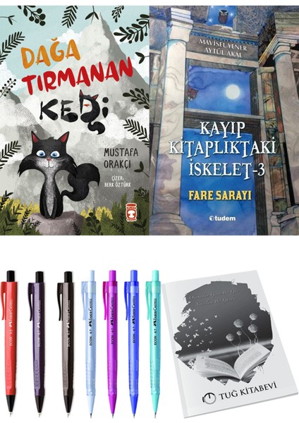 Kayıp Kitaplıktaki Iskelet 3 Fare Sarayı ve Dağa Tırmanan Kedi 2li Set