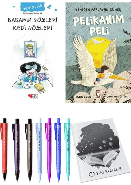 Yeniden Parlayan Güneş Pelikanım Peli ve Babamın Gözleri Kedi Gözleri 2li Set