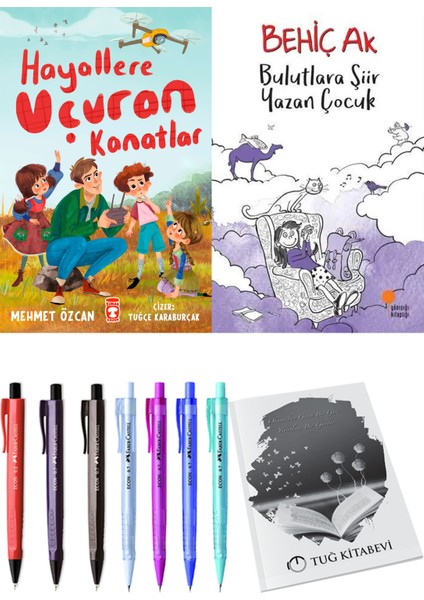 Bulutlara Şiir Yazan Çocuk ve Hayallere Uçuran Kanatlar 2li Set