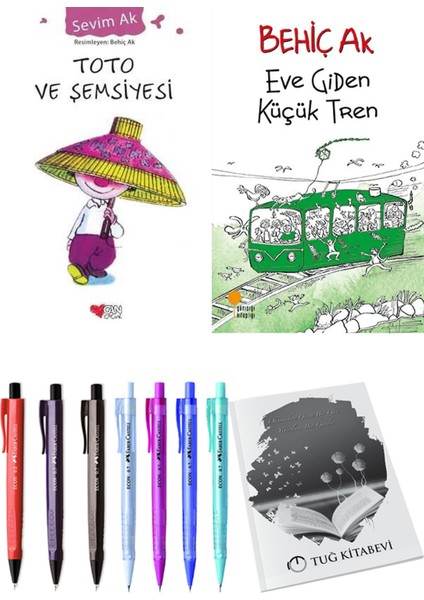 Eve Giden Küçük Tren ve Toto ve Şemsiyesi 2li Set
