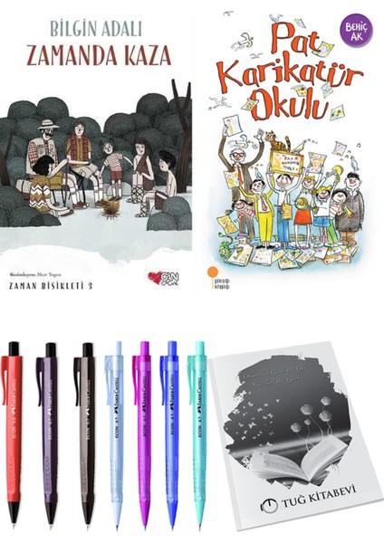 Pat Karikatür Okulu ve Zamanda Bisikleti 3 Zamanda Kaza 2li Set