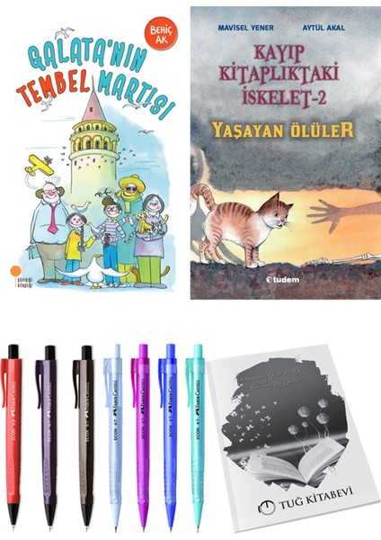 Kayıp Kitaplıktaki Iskelet 2 Yaşayan Ölüler ve Galata'nın Tembel Martısı 2li Set